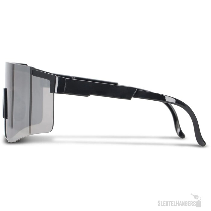 Tom R-PC sportzonnebril met spiegelende glazen UV400 zwart