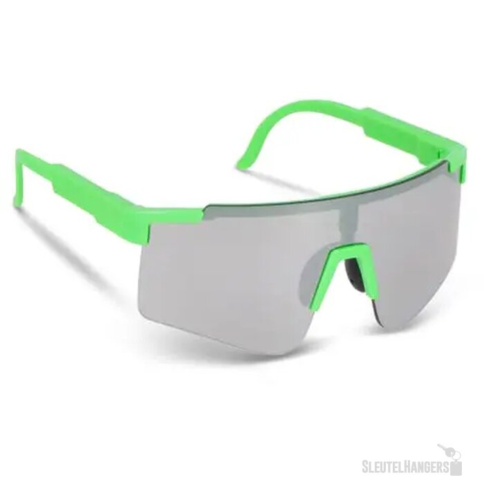 Tom R-PC sportzonnebril met spiegelende glazen UV400 fluor assorti / groen