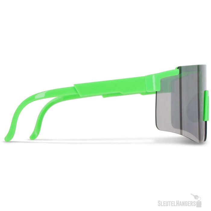 Tom R-PC sportzonnebril met spiegelende glazen UV400 fluor assorti / groen