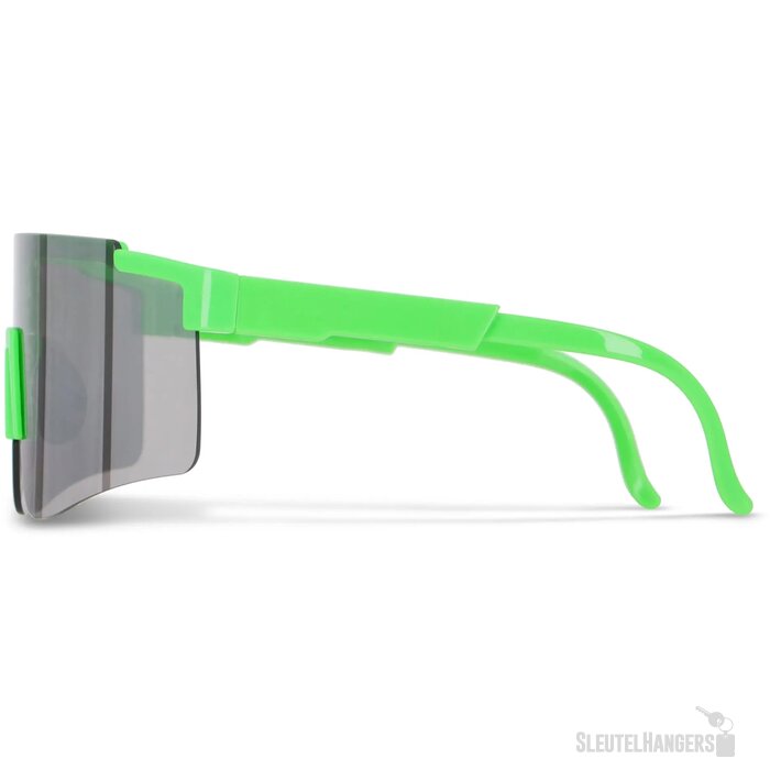 Tom R-PC sportzonnebril met spiegelende glazen UV400 fluor assorti / groen