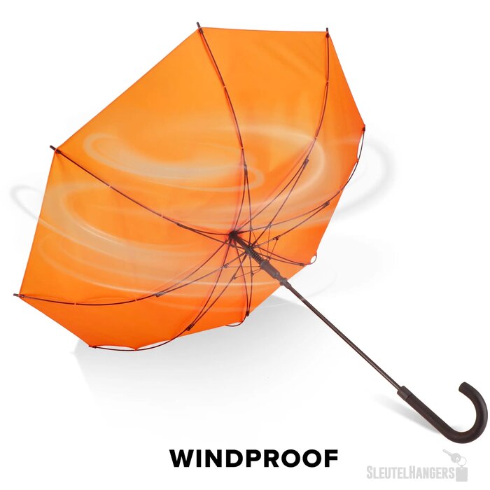Verdure 190T Pongee 23" Winddichte haakparaplu Oranje