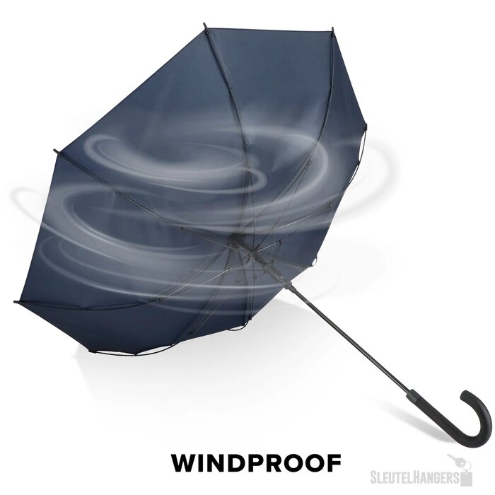 Verdure 190T Pongee 23" Winddichte haakparaplu Blauw
