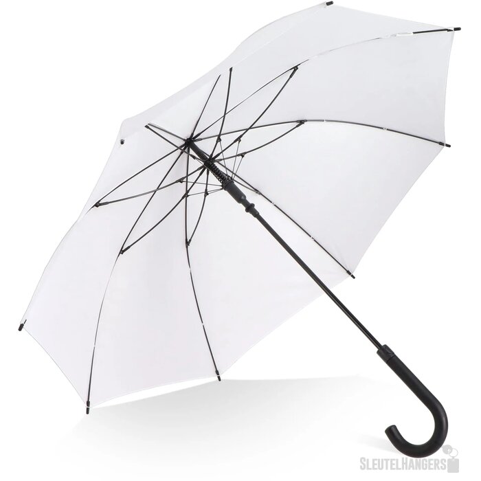 Verdure 190T Pongee 23" Winddichte haakparaplu Wit
