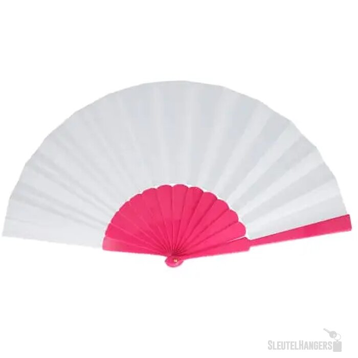 Waaier plastic &amp; polyester roze