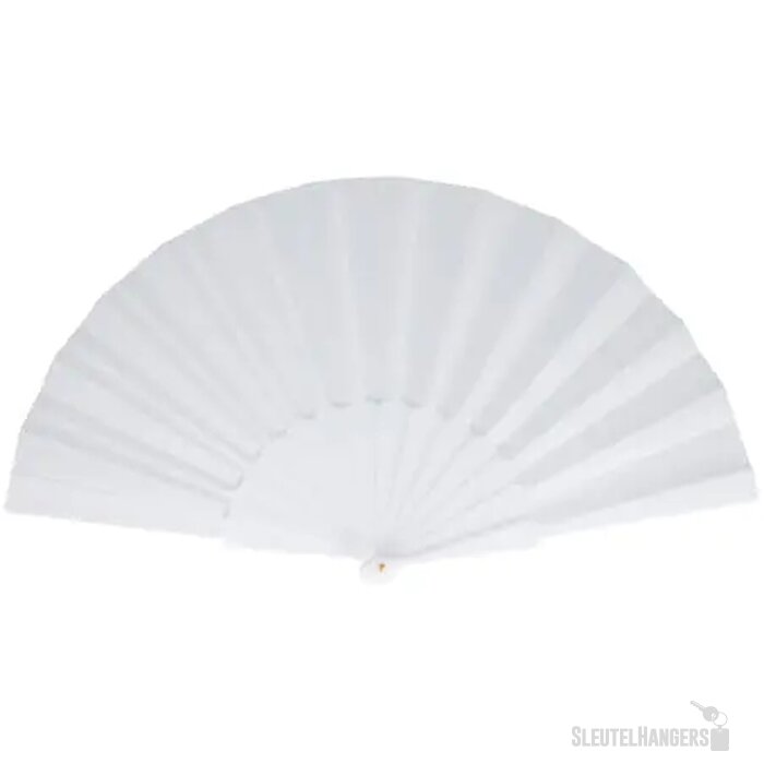 Waaier plastic &amp; polyester wit