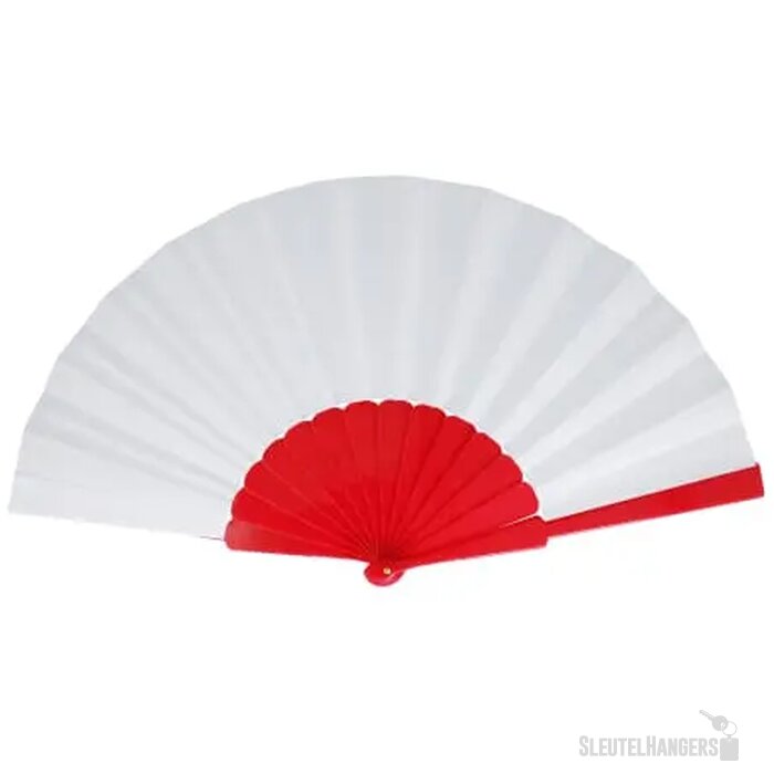 Waaier plastic &amp; polyester rood