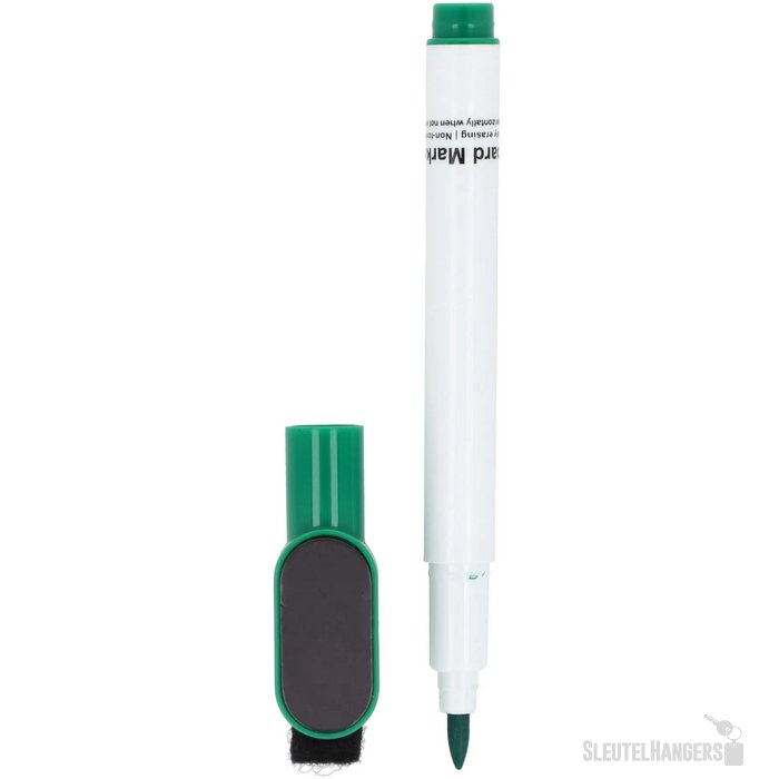 Whiteboardmarker met magneet en wisser groen