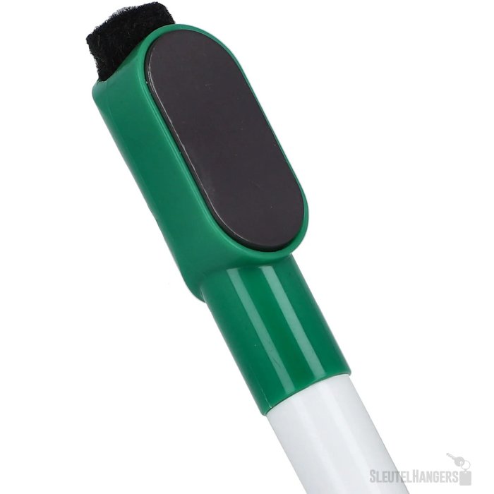 Whiteboardmarker met magneet en wisser groen