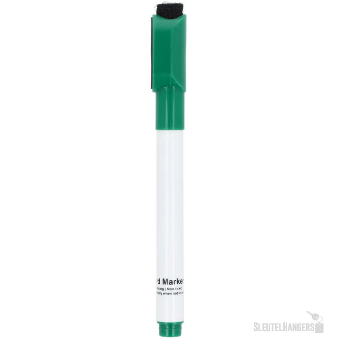 Whiteboardmarker met magneet en wisser groen