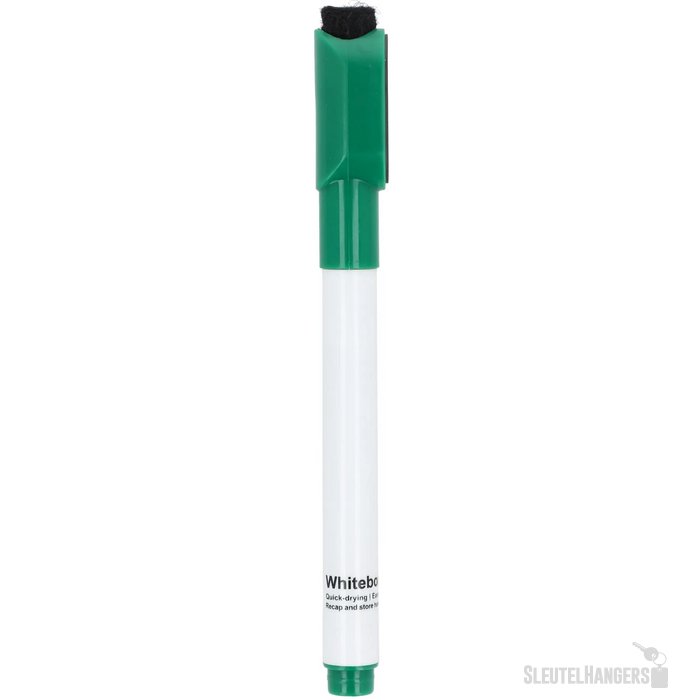Whiteboardmarker met magneet en wisser groen