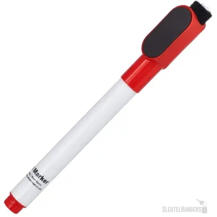 Whiteboardmarker met magneet en wisser rood