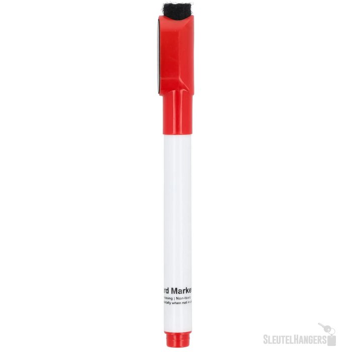 Whiteboardmarker met magneet en wisser rood