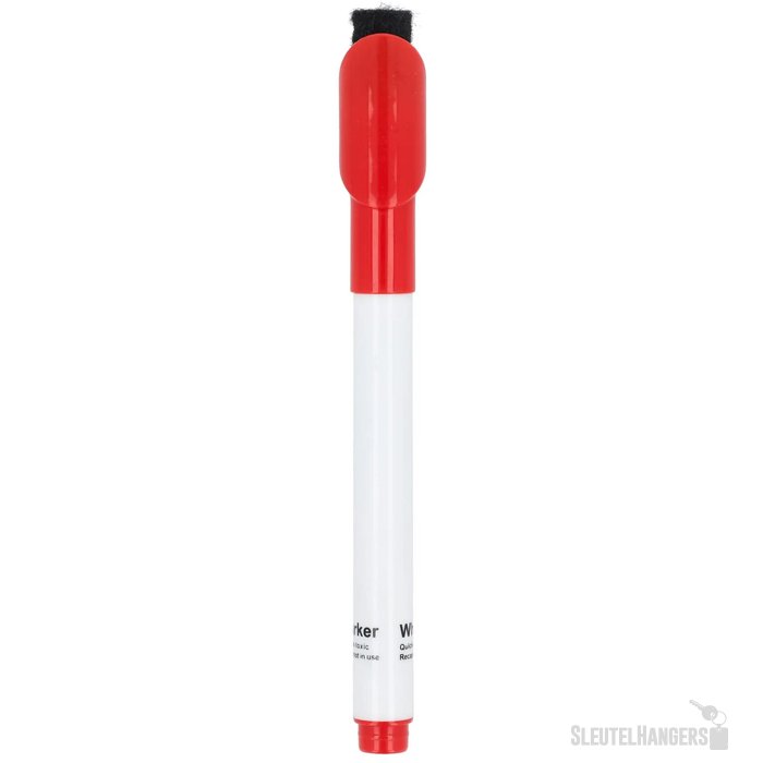 Whiteboardmarker met magneet en wisser rood