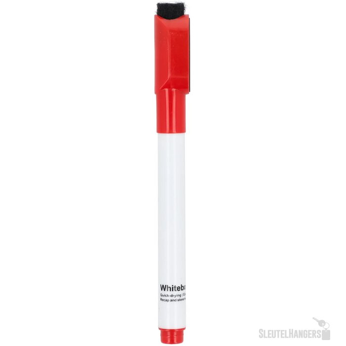 Whiteboardmarker met magneet en wisser rood