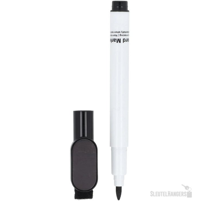 Whiteboardmarker met magneet en wisser zwart