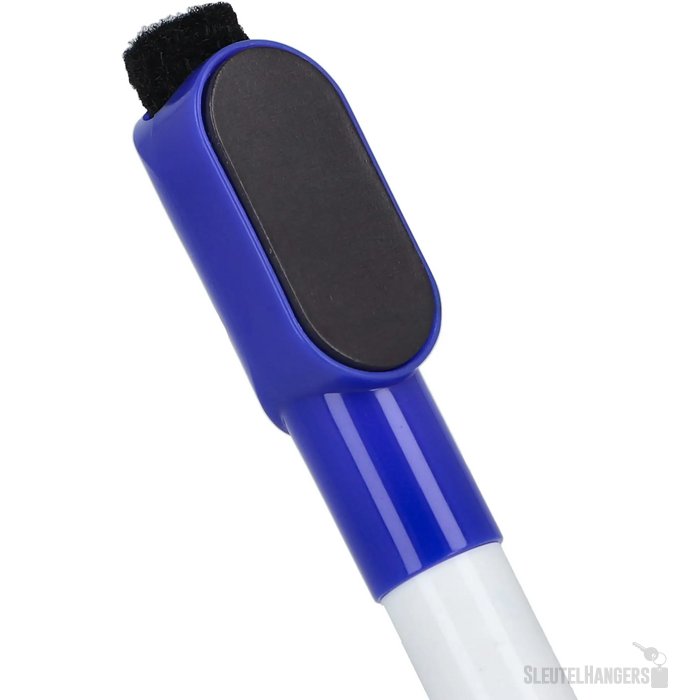 Whiteboardmarker met magneet en wisser blauw