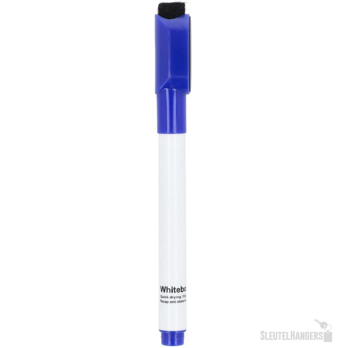 Whiteboardmarker met magneet en wisser blauw