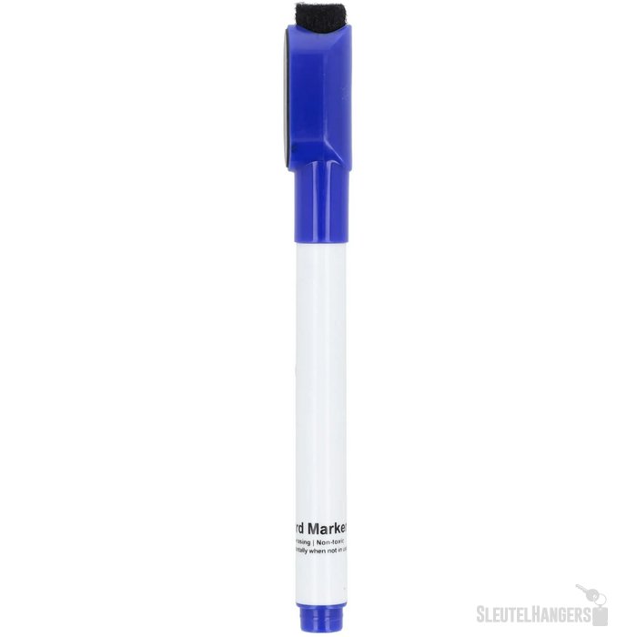 Whiteboardmarker met magneet en wisser blauw
