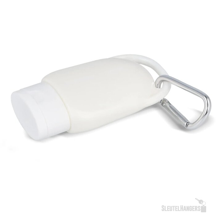 Zonnebrandlotion met Karabijnhaak SPF30 Gerecycled Materiaal wit