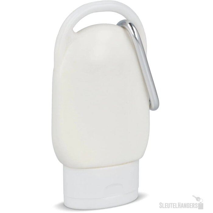 Zonnebrandlotion met Karabijnhaak SPF30 Gerecycled Materiaal wit