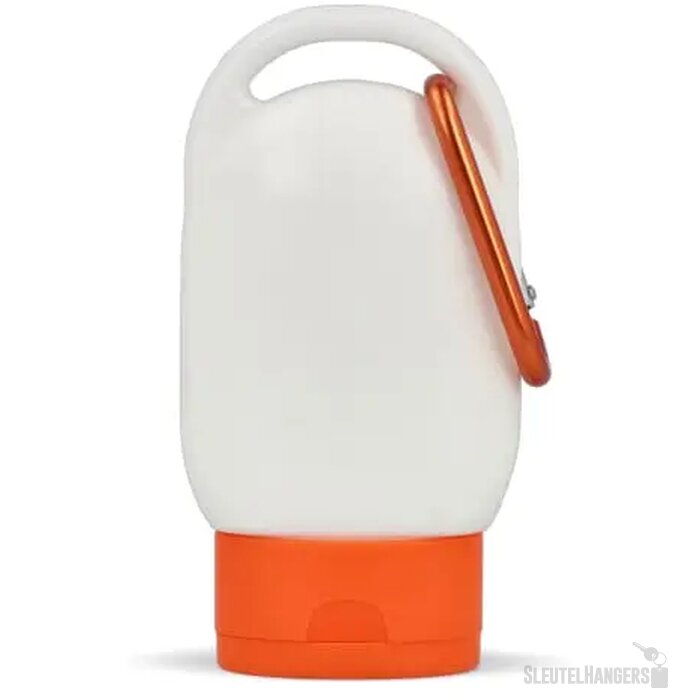 Zonnebrandlotion met Karabijnhaak SPF30 Gerecycled Materiaal oranje