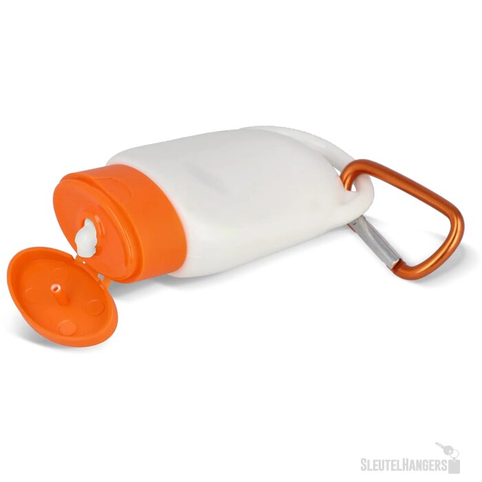 Zonnebrandlotion met Karabijnhaak SPF30 Gerecycled Materiaal oranje