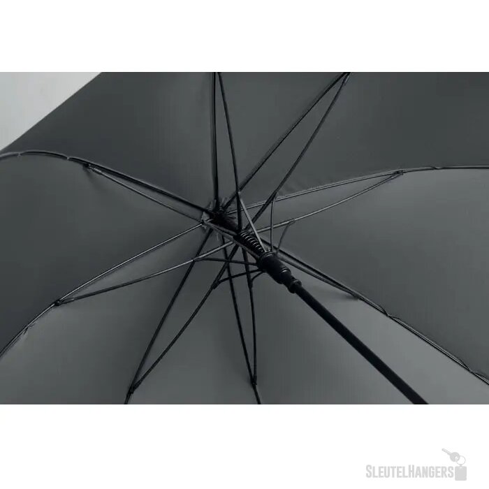 27" auto paraplu houten greep Rayna steengrijs