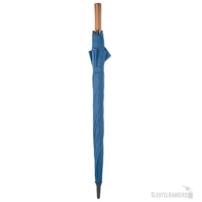 27" auto paraplu houten greep Rayna royal blauw