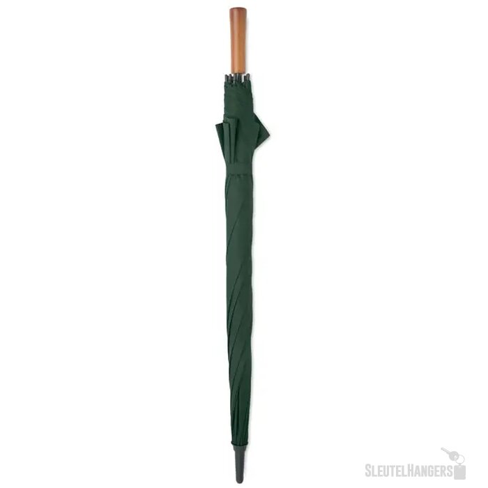 27" auto paraplu houten greep Rayna groen