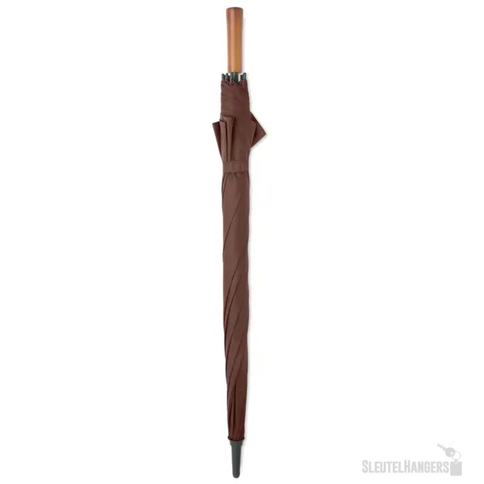 27" auto paraplu houten greep Rayna bruin