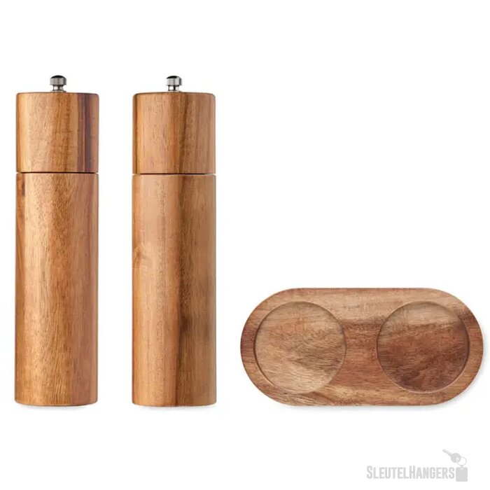 Acacia peper- en zoutmolens Tucco set hout