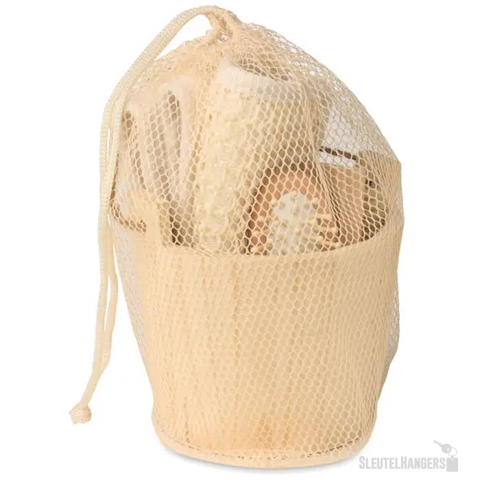 Badcadeauset in houten emmer Selfcare hout