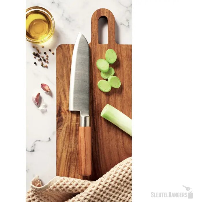 Beukenhouten koksmes Slice zilver