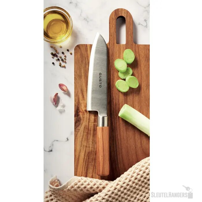 Beukenhouten koksmes Slice zilver