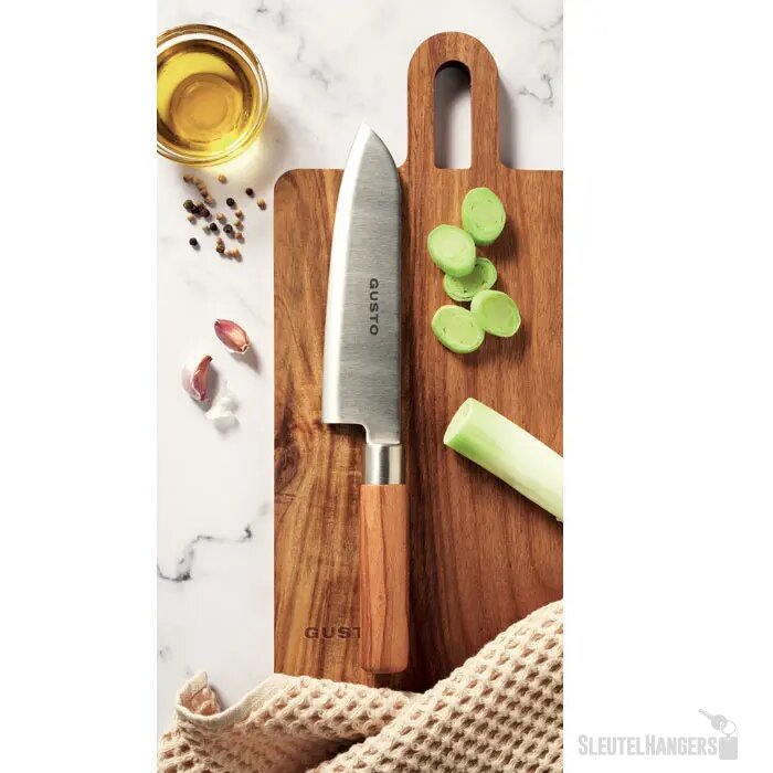 Beukenhouten koksmes Slice zilver