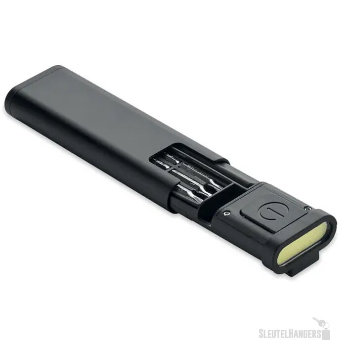 Cob-lamp & schroevendraaierset Scrudrive zwart