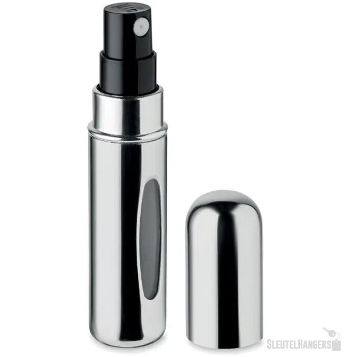 Navulbaar verstuiverflesje 5ml Spray glanzend zilver