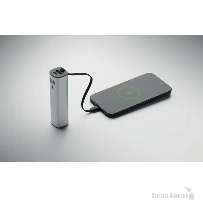 Powerbank 5000mah pd 20w Powertube mat zilver