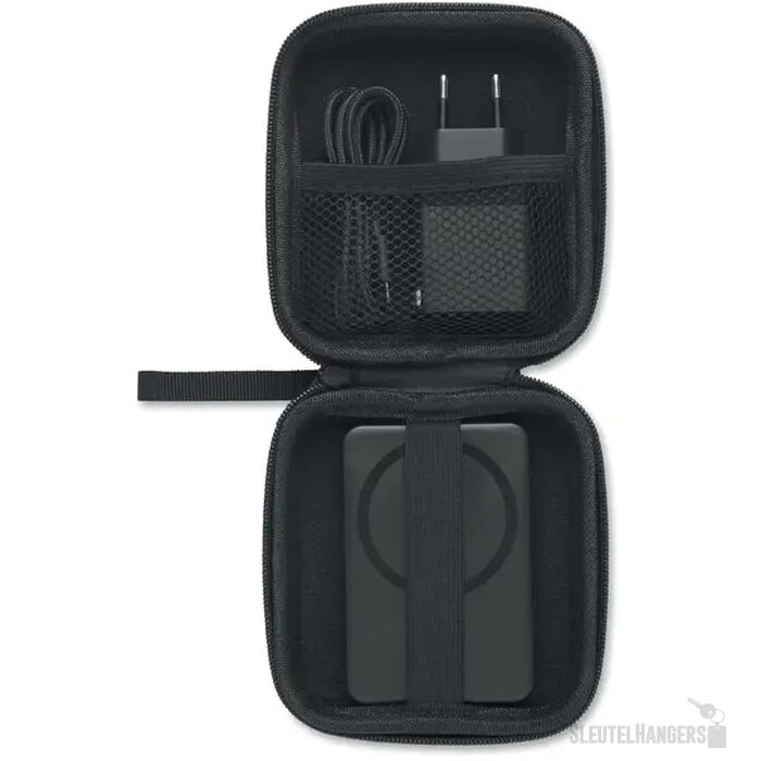 Powerbank reisset 5000mah Atlas zwart