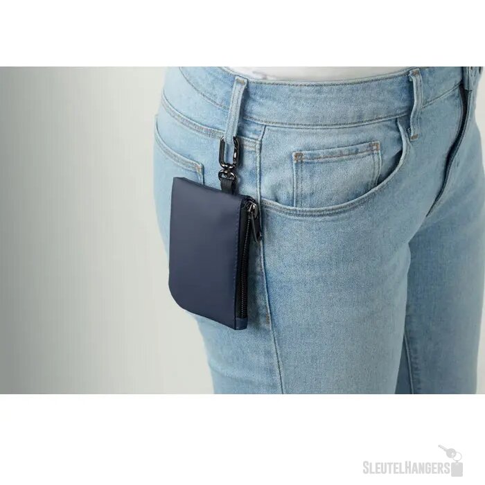 Pu sleuteletui met karabijn Guardo marineblauw