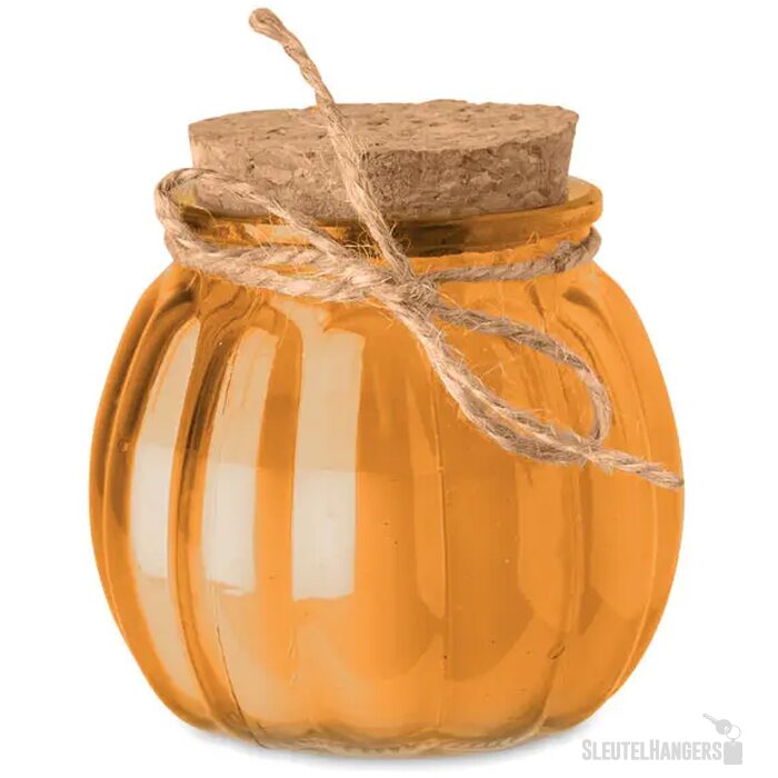 Vanille plantaardige waskaars Pumkin oranje