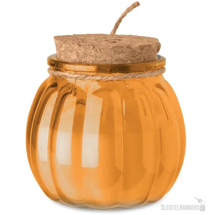 Vanille plantaardige waskaars Pumkin oranje