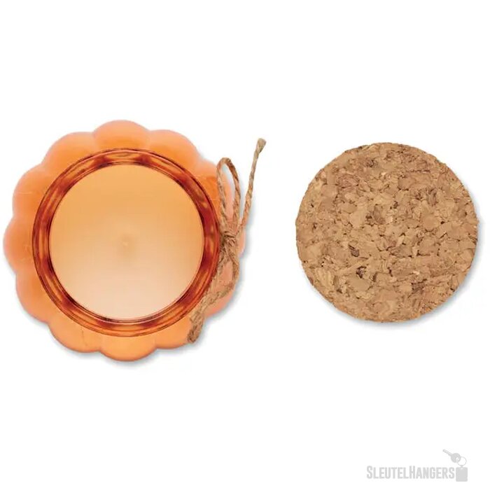 Vanille plantaardige waskaars Pumkin oranje