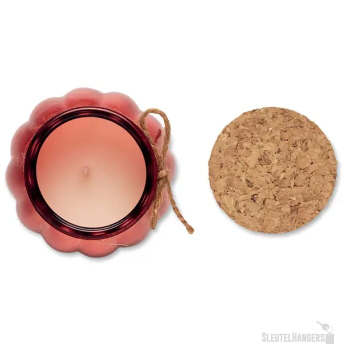 Vanille plantaardige waskaars Pumkin rood