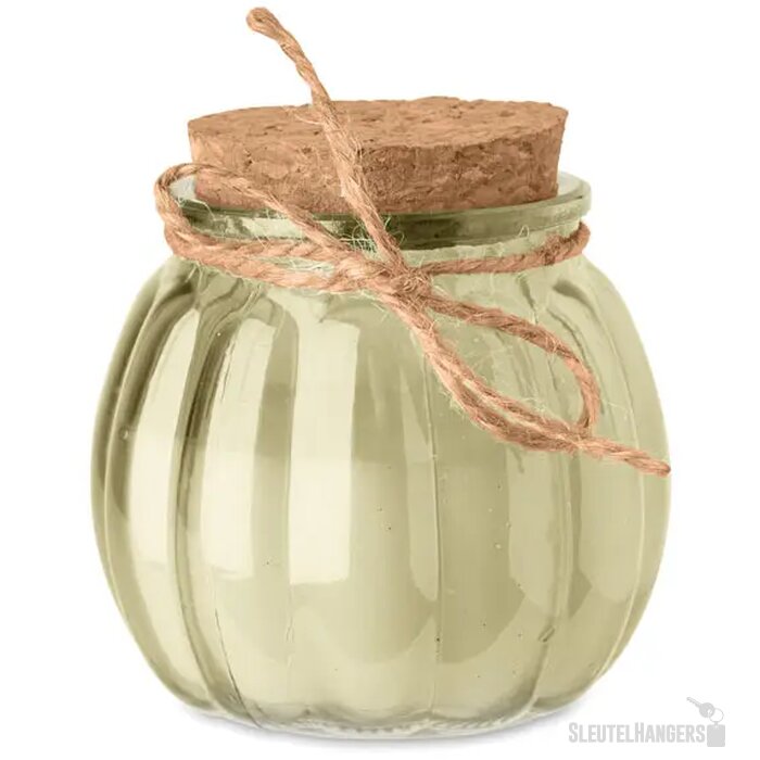 Vanille plantaardige waskaars Pumkin beige