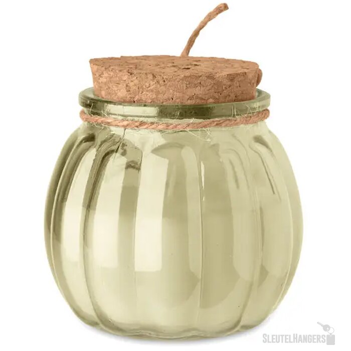 Vanille plantaardige waskaars Pumkin beige