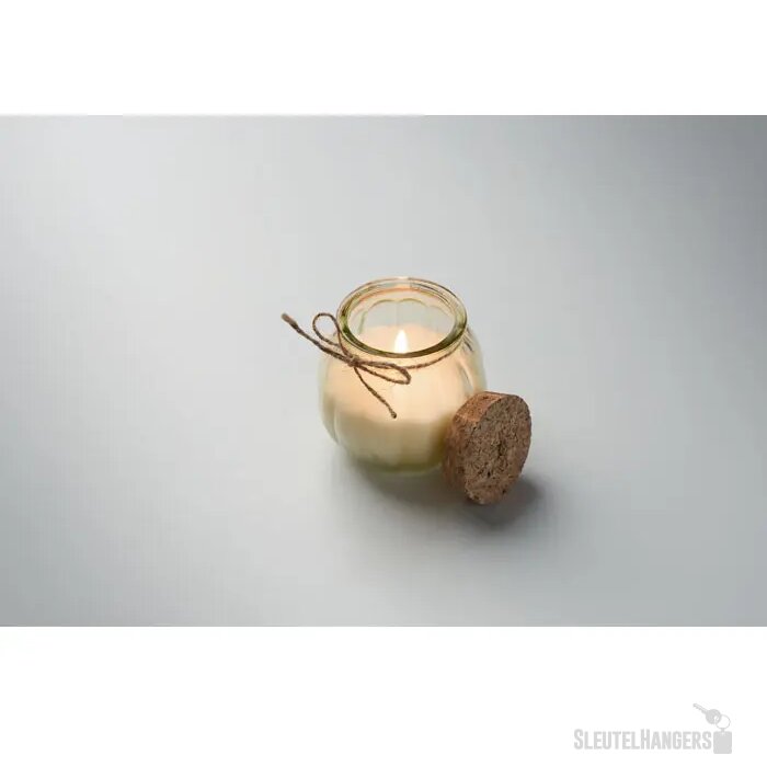 Vanille plantaardige waskaars Pumkin beige