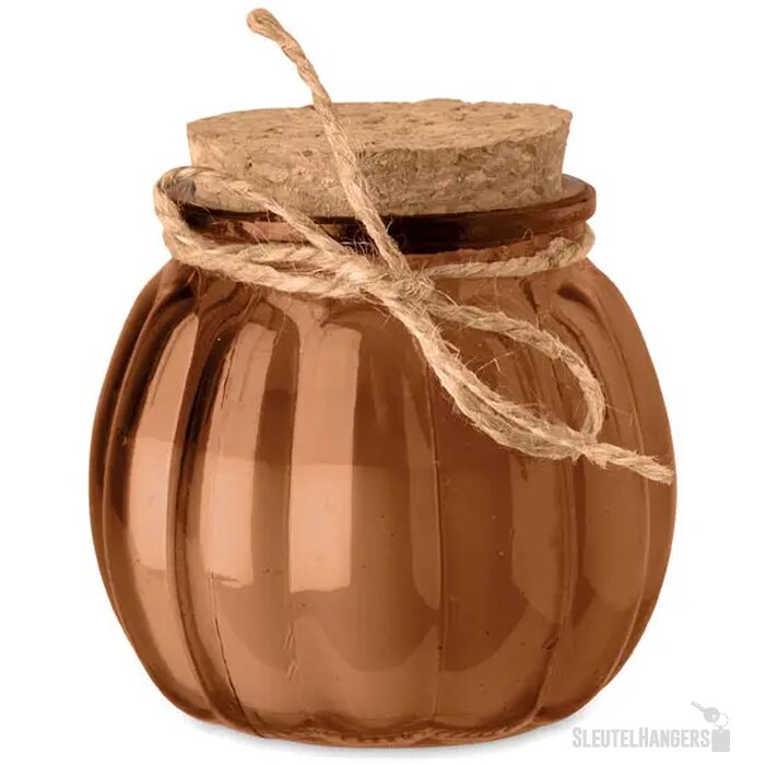 Vanille plantaardige waskaars Pumkin bruin