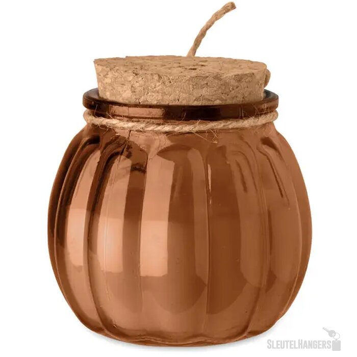 Vanille plantaardige waskaars Pumkin bruin
