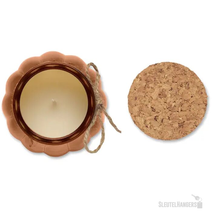Vanille plantaardige waskaars Pumkin bruin